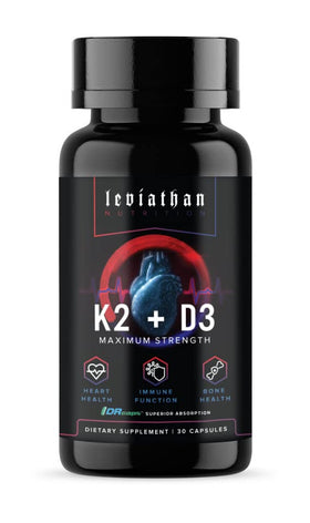 Leviathan Nutrition D3 K2 360mcg complément alimentaire vue avant