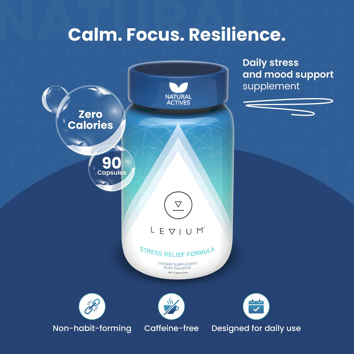 Levium complément alimentaire 90 capsules avec ingrédients visibles