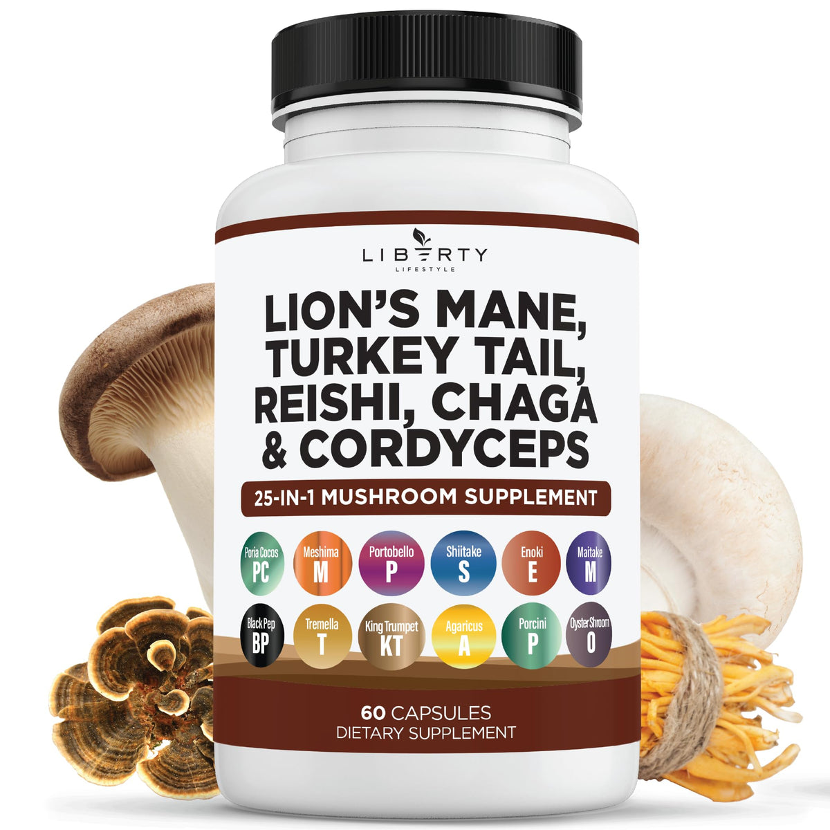 Liberty Lifestyle Complément Alimentaire Champignon Lion 60 comprimés avant