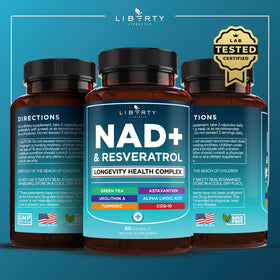 Liberty Lifestyle Complément Alimentaire NAD+ 300 mg, capsules et ingrédients