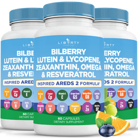 Liberty Lifestyle Complément Alimentaire Santé des Yeux 180 Capsules vue de face