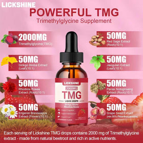 Lickshine 2000MG TMG Gouttes Liquides Saveur Fraise