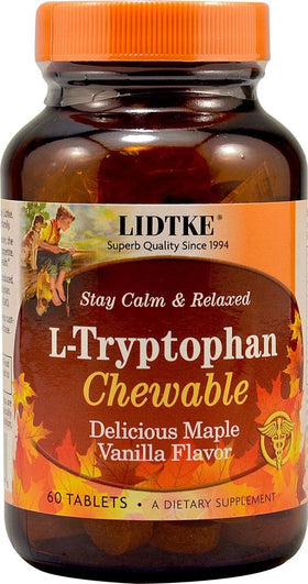 Lidtke L-Tryptophan comprimés à mâcher 60 comprimés vue de face