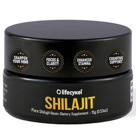 Life Cykel Résine de Shilajit Pure 15g en poudre dans une cuillère