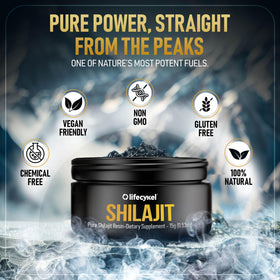 Life Cykel Résine de Shilajit Pure 15g étiquette et informations