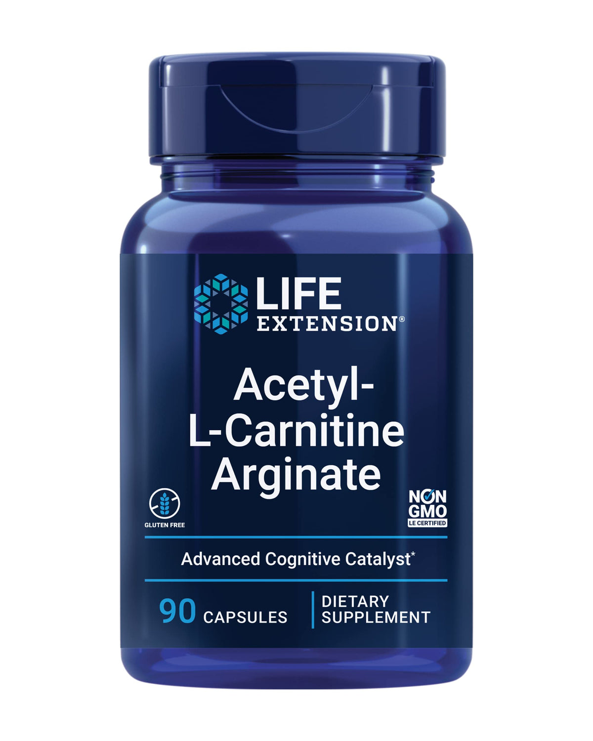 Life Extension Acetyl-L-Carnitine Arginate 90 capsules, vue de face