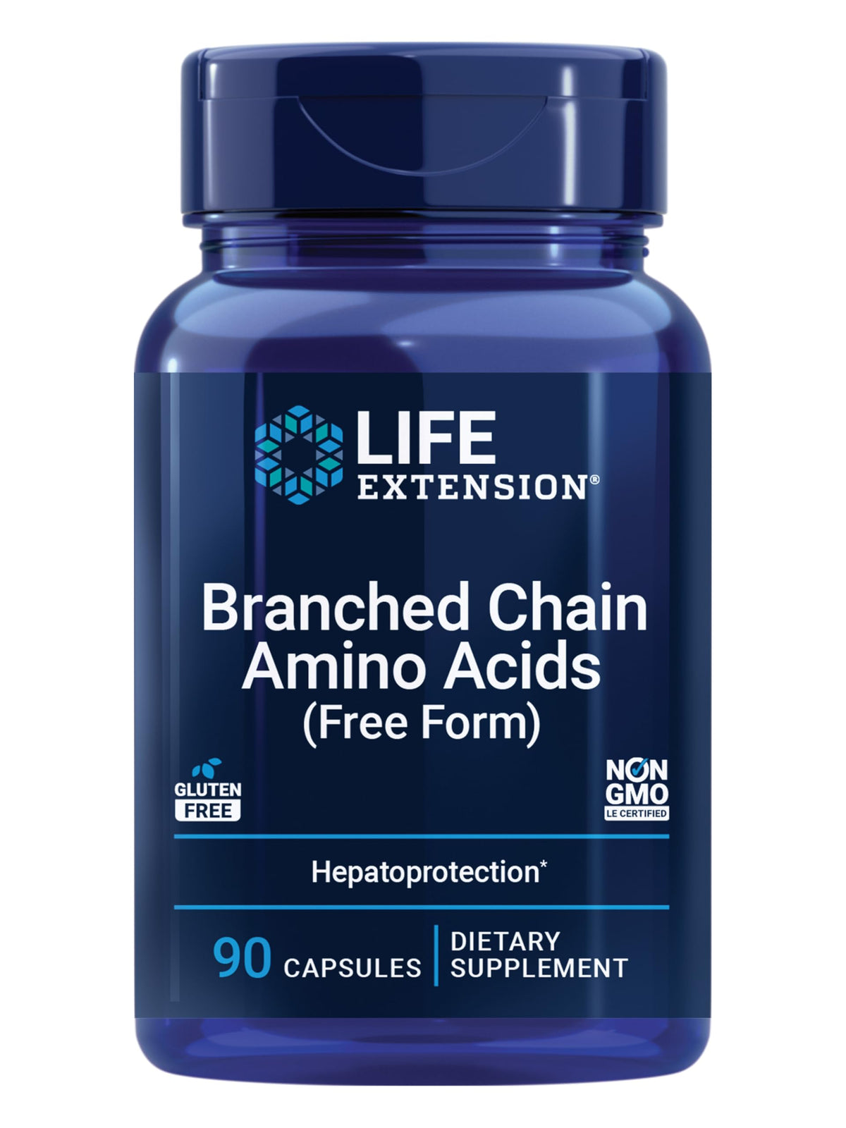 Life Extension Acides Aminés Ramifiés 90 Capsules vue de face