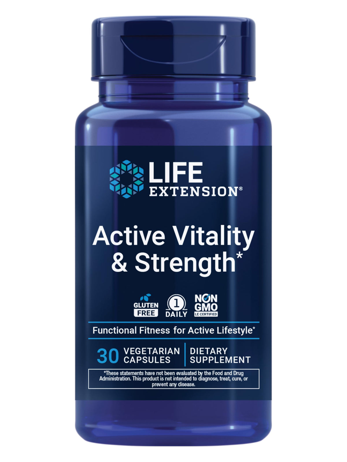 Life Extension Active Vitality & Strength 30 capsules vue avant