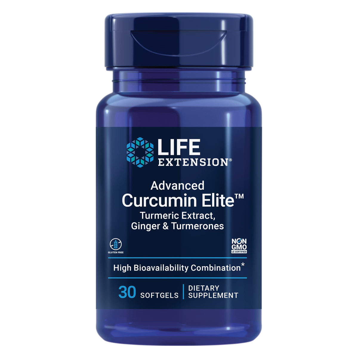 Life Extension Advanced Curcumin Elite Extrait de Curcuma 30 Gélules vue de face