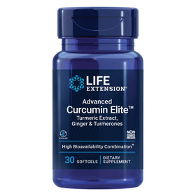 Life Extension Advanced Curcumin Elite Extrait de Curcuma 30 Gélules vue de face