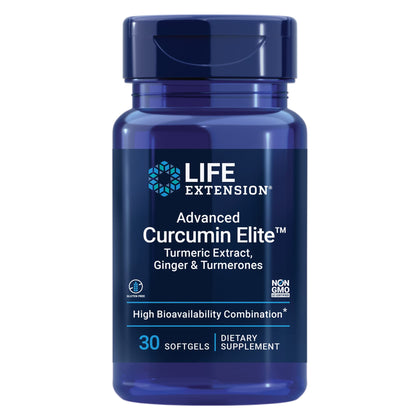 Life Extension Advanced Curcumin Elite Extrait de Curcuma 30 Gélules vue de face