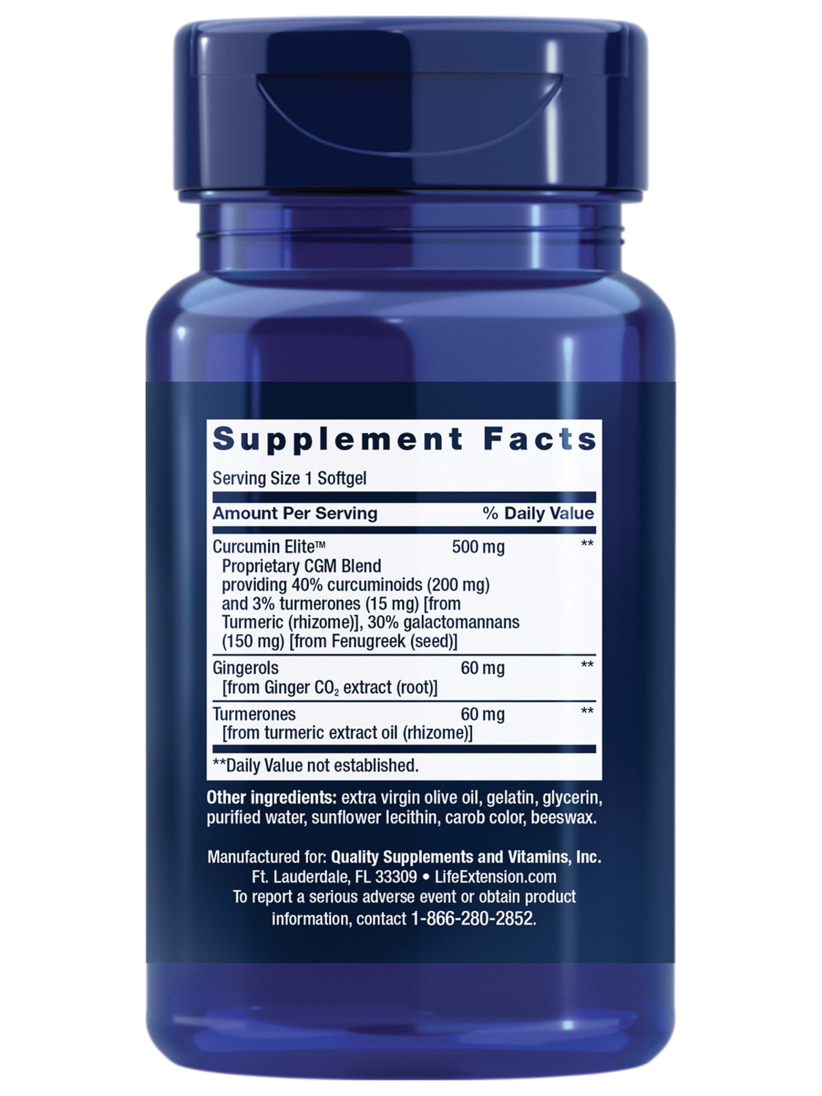 Life Extension Advanced Curcumin Elite Extrait de Curcuma gélules sur une table
