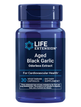 Life Extension Aged Black Garlic 30 capsules front view