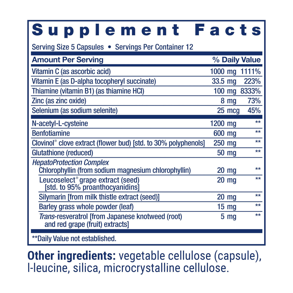 Life Extension Anti-Alcohol Complex capsules sur fond blanc