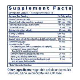 Life Extension Anti-Alcohol Complex capsules sur fond blanc
