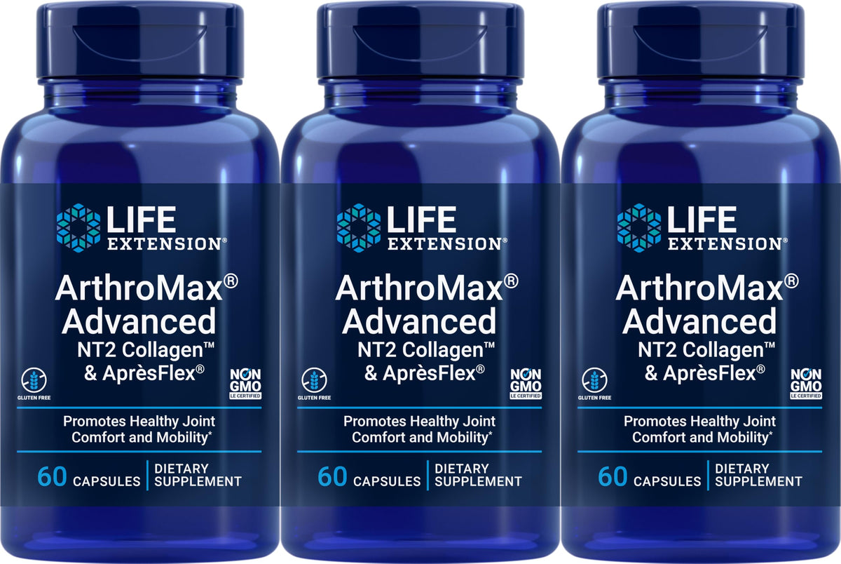 Life Extension ArthroMax Advanced 60 capsules Pack de 3 vue avant