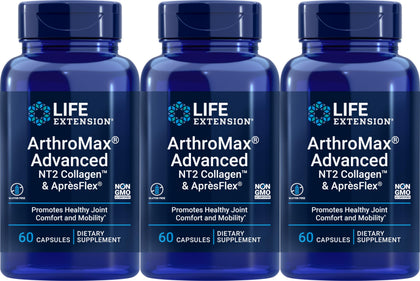 Life Extension ArthroMax Advanced 60 capsules Pack de 3 vue avant