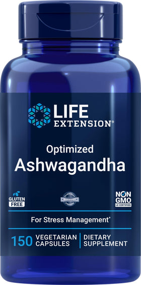 Life Extension Ashwagandha Optimisé 150 Capsules Végétariennes - vue avant