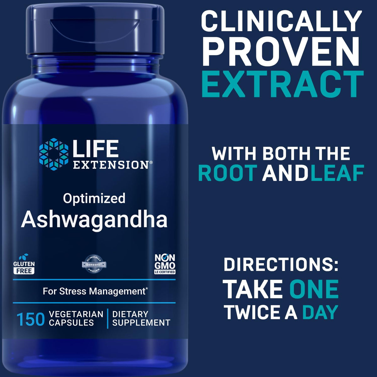 Life Extension Ashwagandha Optimisé - étiquette des ingrédients