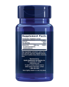 Life Extension B12 Elite comprimés avec dosage de 500 mcg