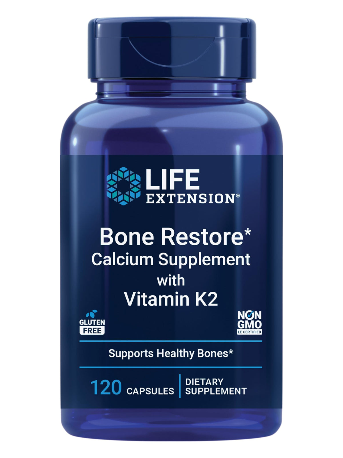 Life Extension Bone Restore 120 capsules vue de face
