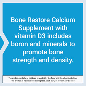 Life Extension Bone Restore Calcium sur une table