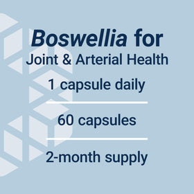 Life Extension Boswellia 60 capsules sur une table en bois
