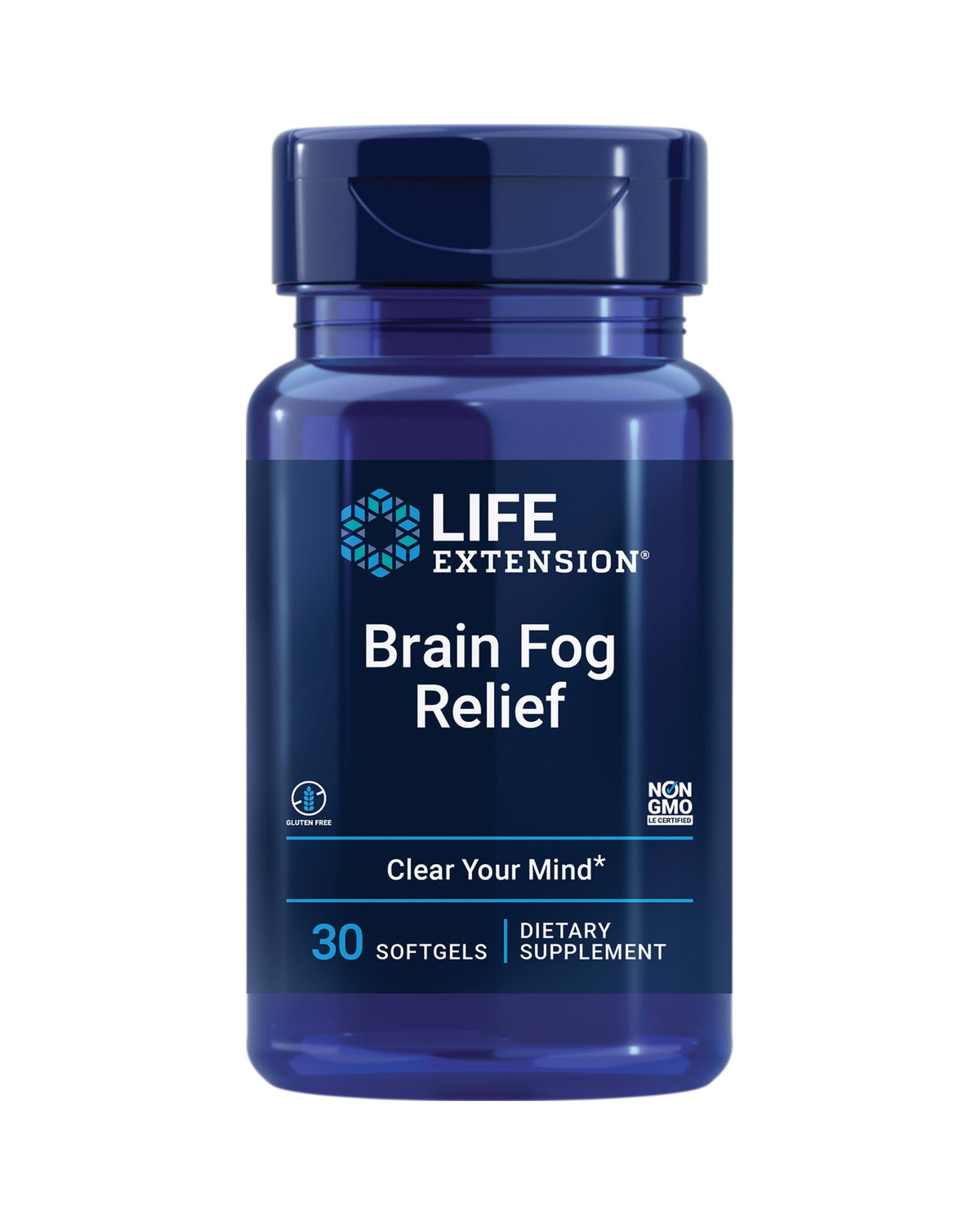 Life Extension Brain Fog Relief 30 gélules - vue de l'emballage