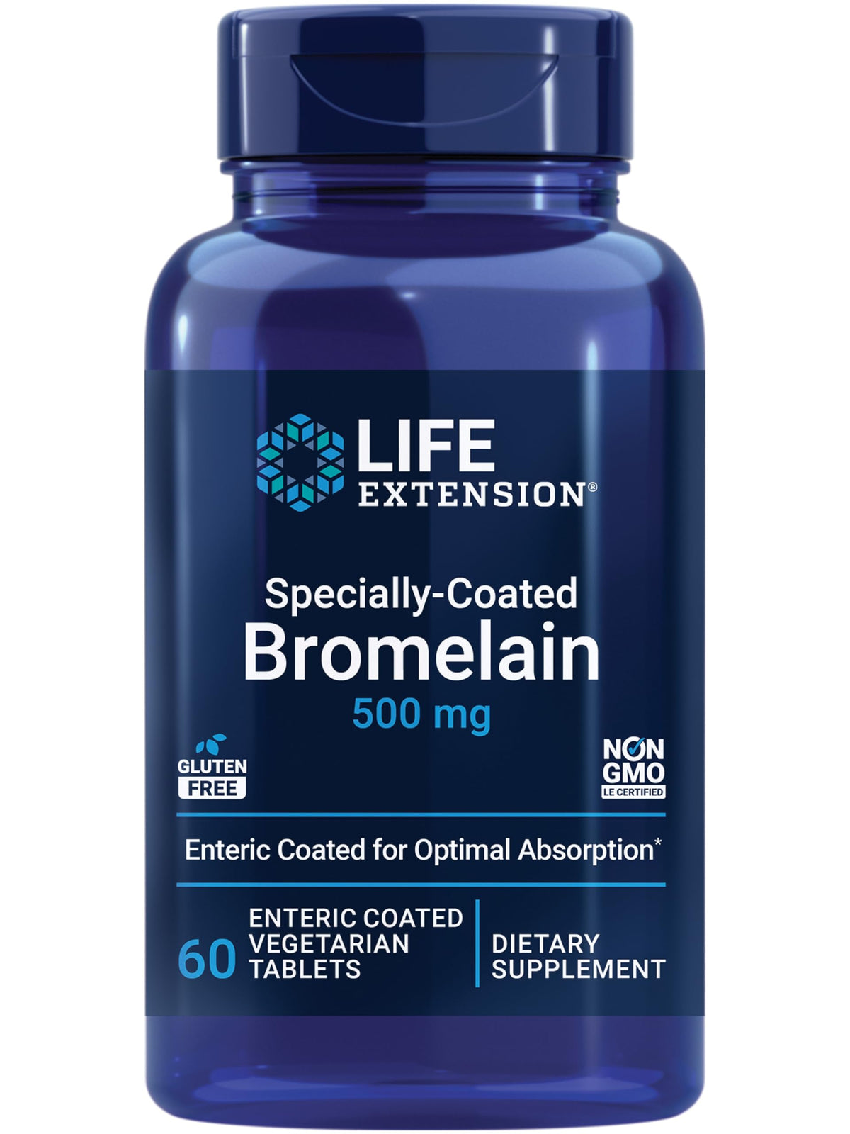 Life Extension Broméline Spécialement Enrobée 500 mg comprimés végétariens