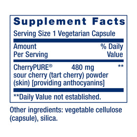 Life Extension Cerise Acide 60 capsules sur une table