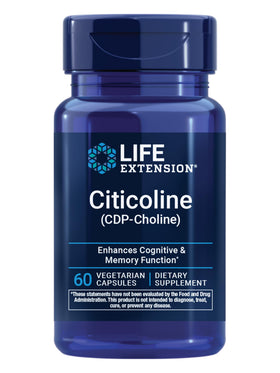 Life Extension Citicoline 500 mg capsules front view