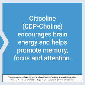 Life Extension Citicoline capsules with a glass of water