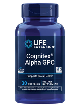 Life Extension Cognitex Basics 30 gélules vue avant avec étiquette
