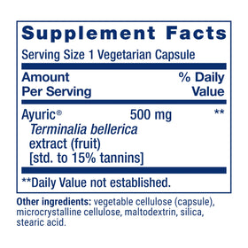 Life Extension Contrôle de l'Acide Urique 60 capsules vue arrière