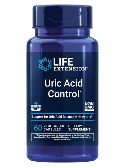 Life Extension Contrôle de l'Acide Urique 60 capsules vue de face