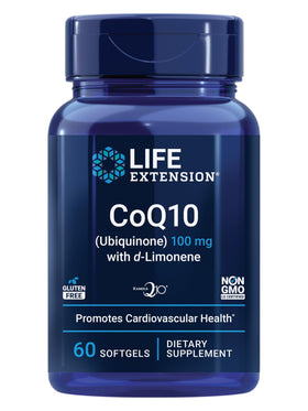 Life Extension CoQ10 avec d-Limonène 60 gélules molles, vue de face