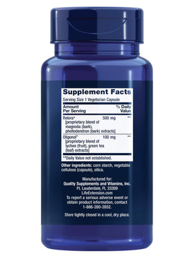 Life Extension Cortisol-Stress Balance 30 Capsules, vue arrière