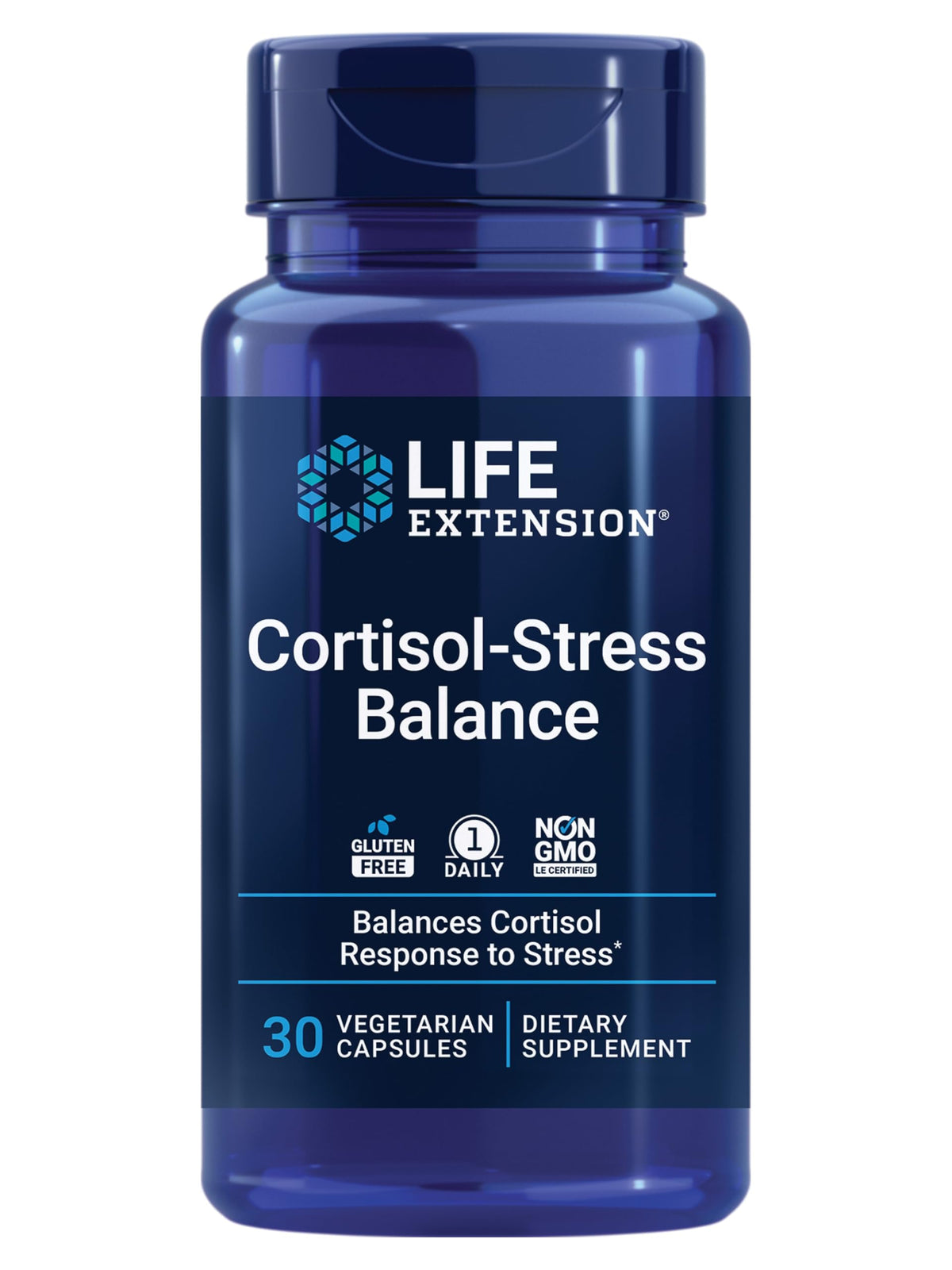 Life Extension Cortisol-Stress Balance 30 Capsules, vue avant