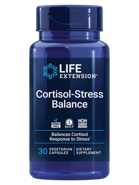Life Extension Cortisol-Stress Balance 30 Capsules, vue avant