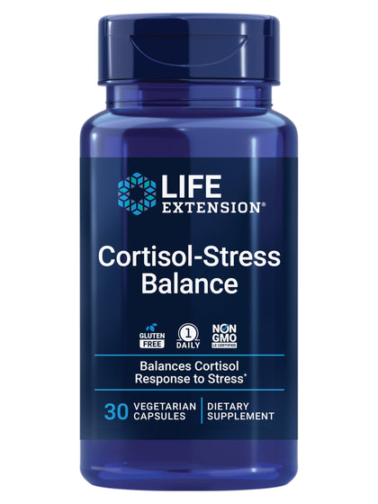 Life Extension Cortisol-Stress Balance 30 Capsules, vue avant