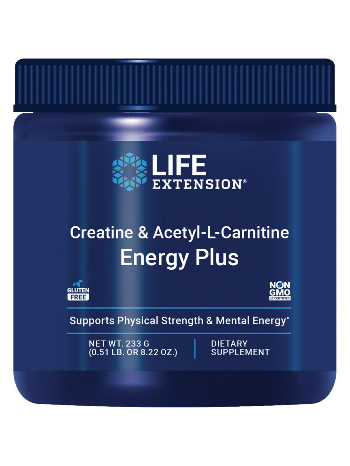 Life Extension Creatine Acetyl-L-Carnitine Énergie Plus 300g vue avant