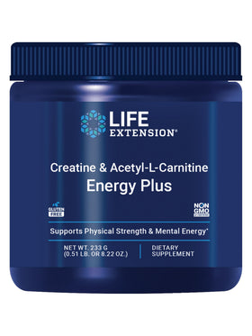 Life Extension Creatine Acetyl-L-Carnitine Énergie Plus 300g vue avant