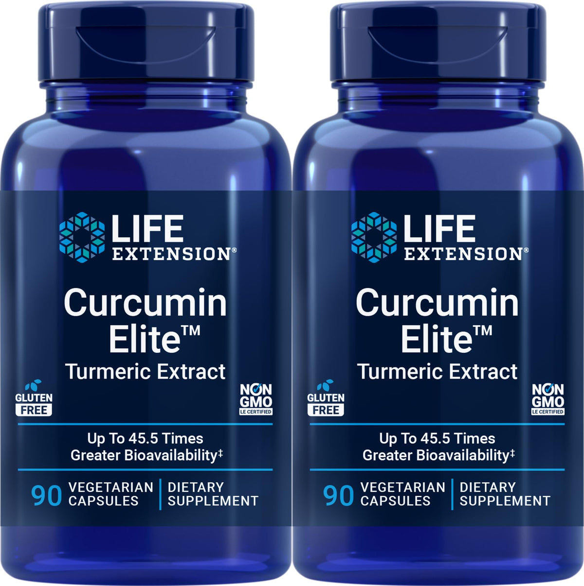 Life Extension Curcumin Elite 90 capsules végétariennes vue avant