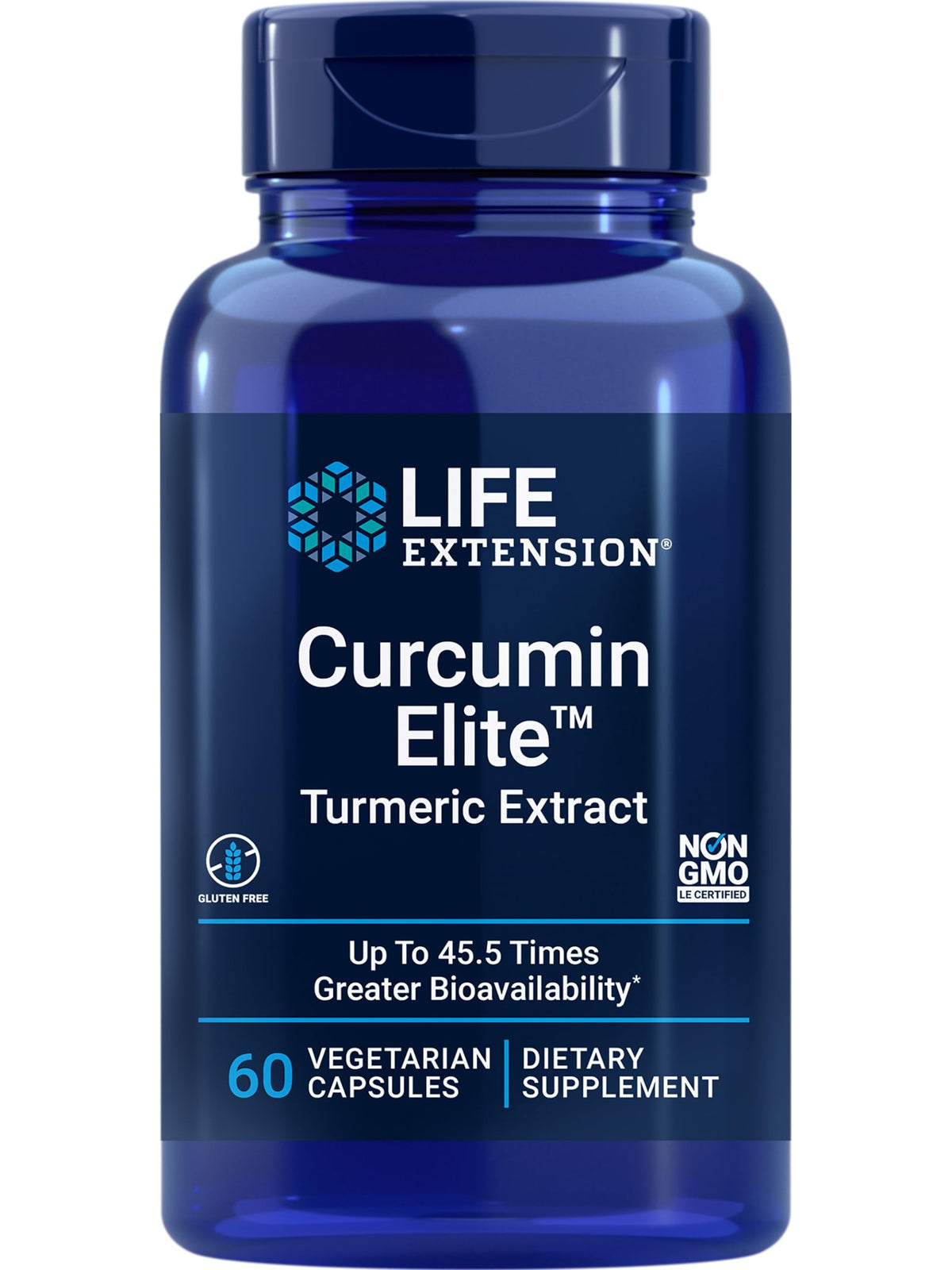 Life Extension Curcumin Elite Extrait de Curcuma 60 Capsules vue avant