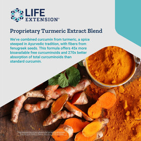 Life Extension Curcumin Elite Extrait de Curcuma capsules sur une table