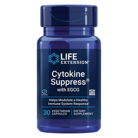 Life Extension Cytokine Suppress 30 capsules végétariennes, vue de face