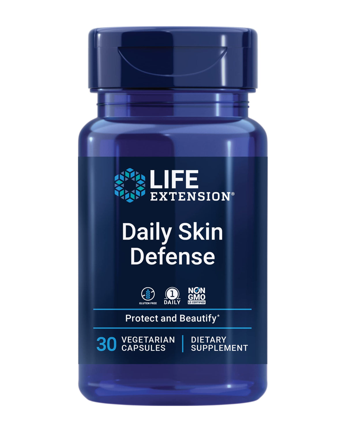 Life Extension Daily Skin Defense 30 capsules avec emballage avant