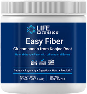 Life Extension Easy Fiber Glucomannan 167 g Poudre vue de face