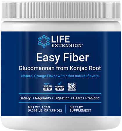 Life Extension Easy Fiber Glucomannan 167 g Poudre vue de face