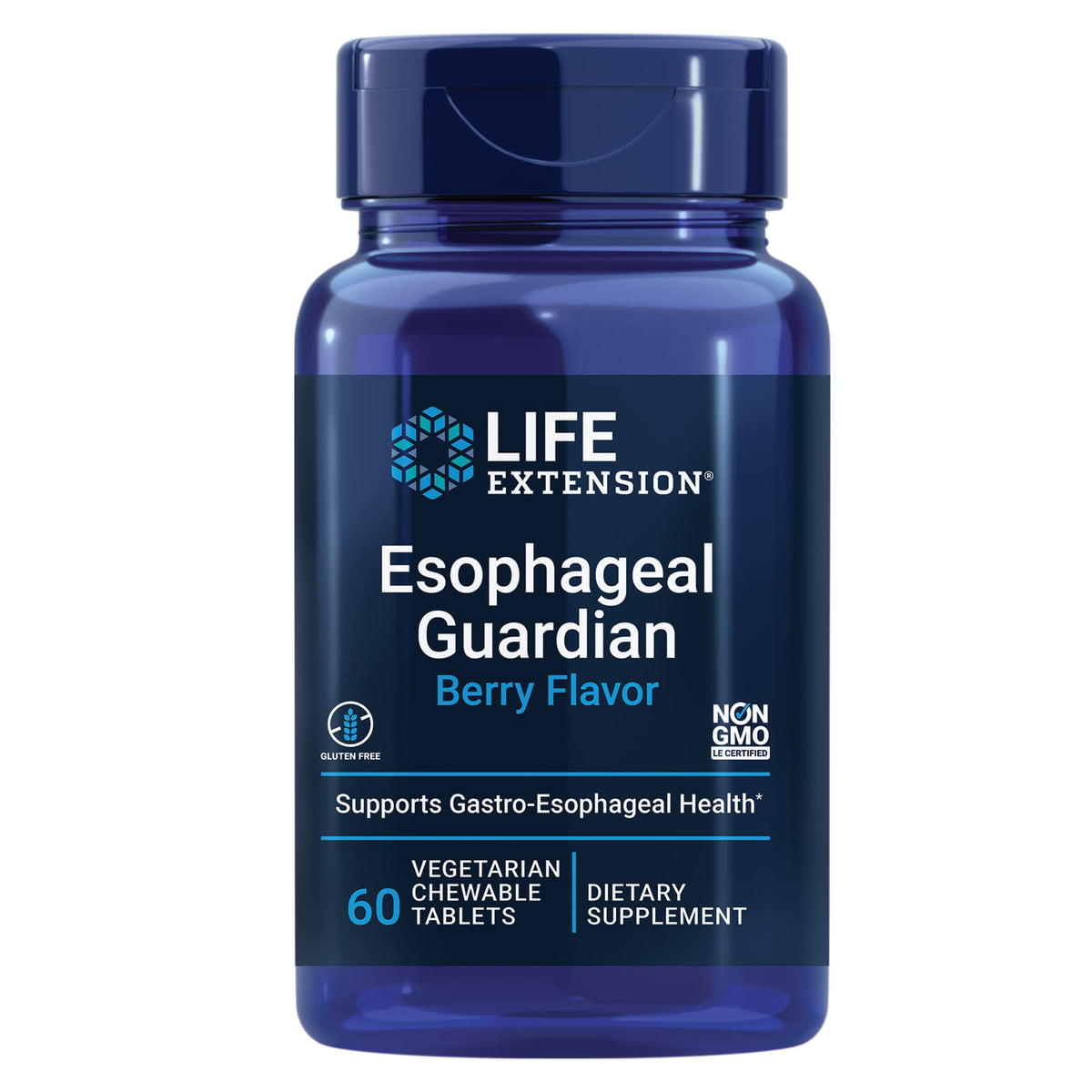 Life Extension Esophageal Guardian 60 comprimés à mâcher, vue avant